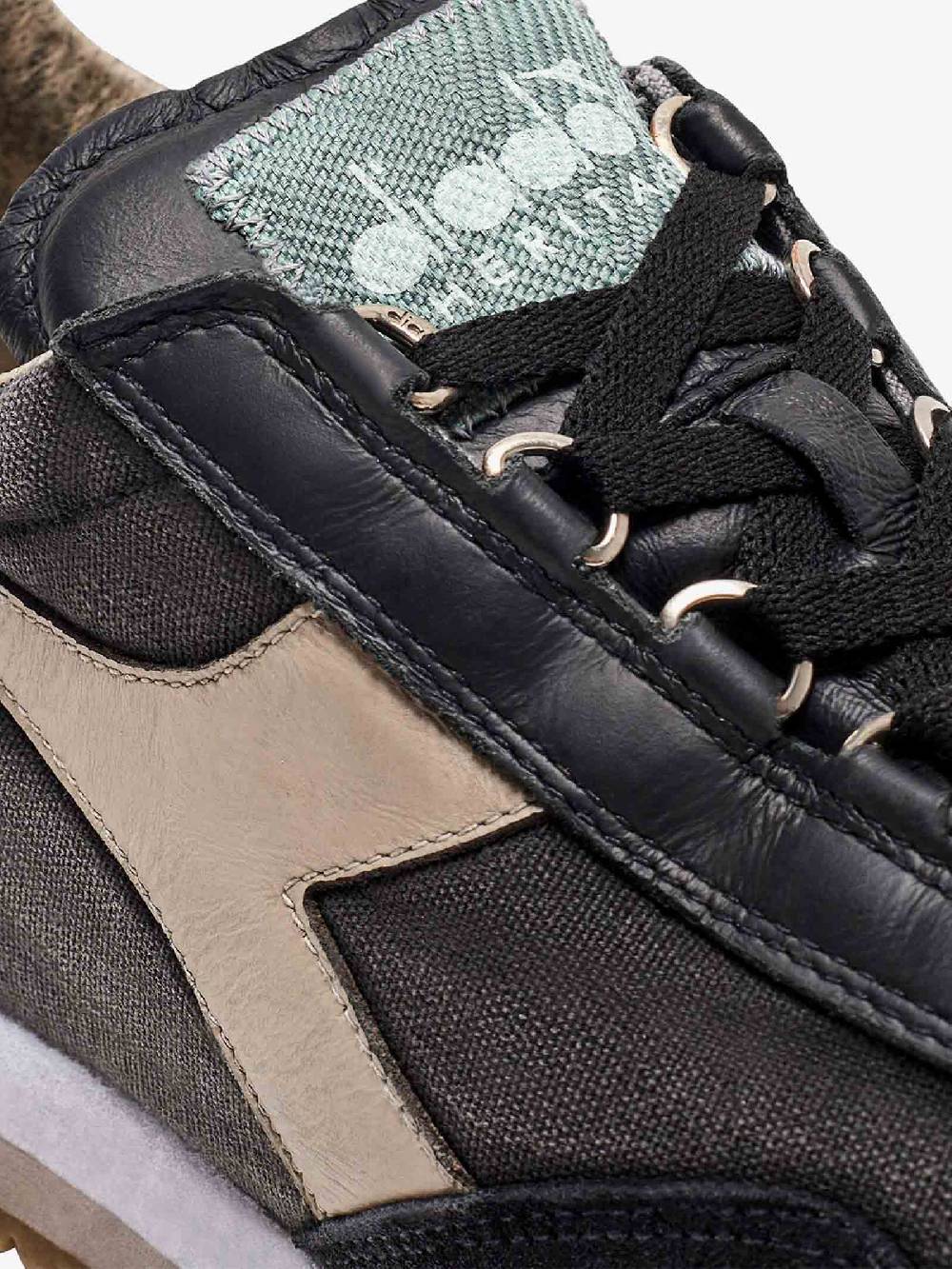 DIADORA Sneakers EQUIPE H DIRTY STONE WASH EVO 201.174736_ uomo pelle nero Promozione