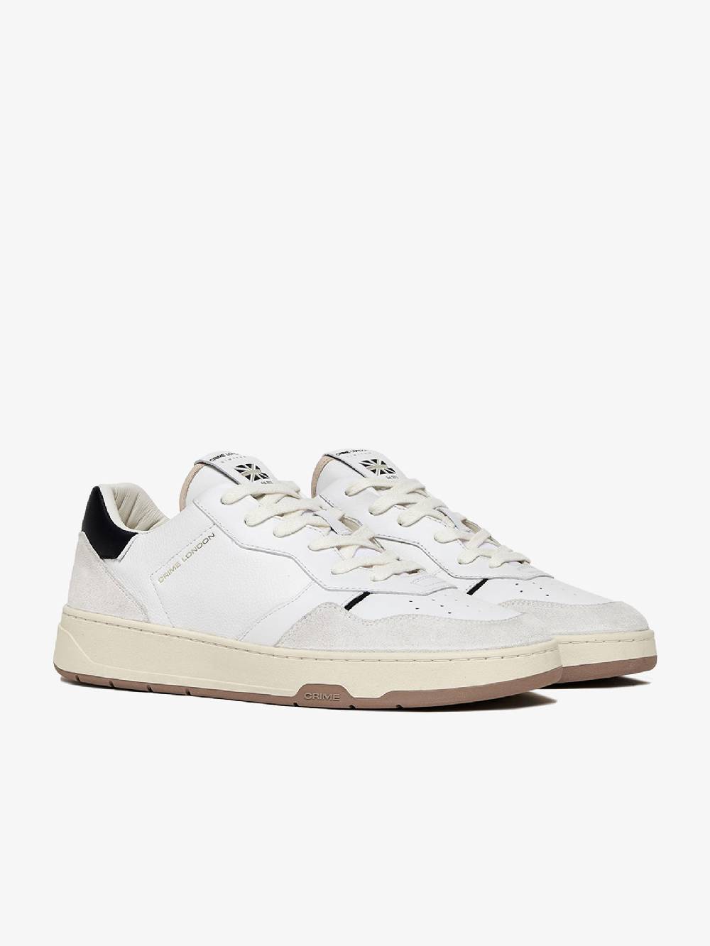 CRIME LONDON Sneakers Timeless 17201PP6 uomo in pelle bianco Pezzi Unici