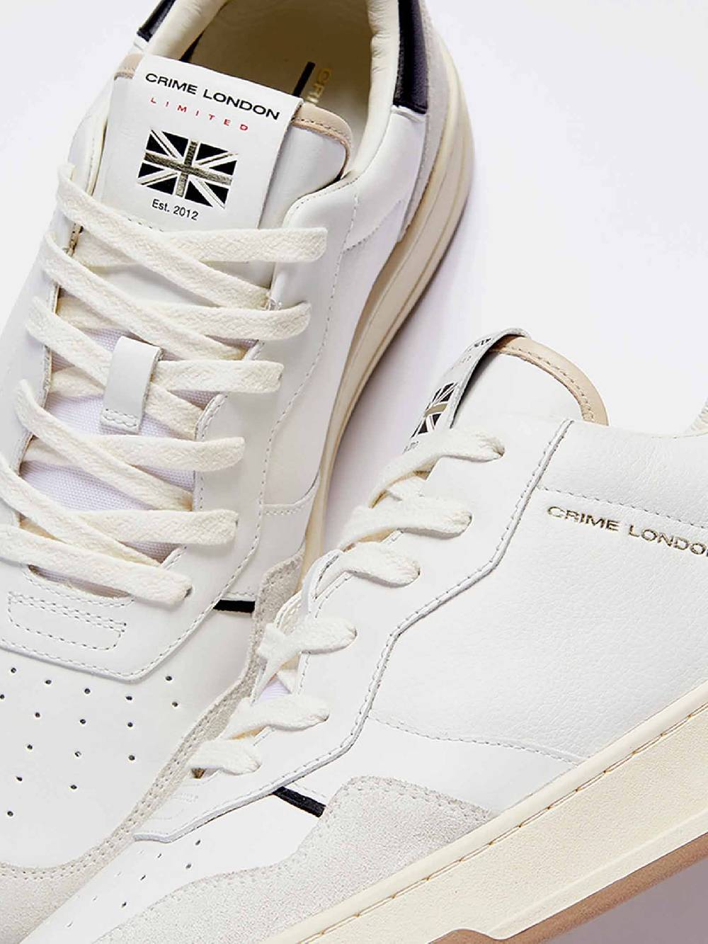 CRIME LONDON Sneakers Timeless 17201PP6 uomo in pelle bianco Pezzi Unici