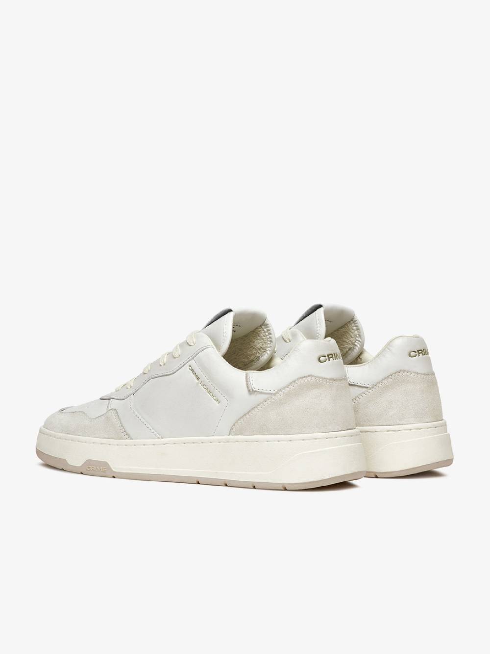 CRIME LONDON Sneakers Timeless 17200PP6 uomo in pelle bianco Soddisfazione Garantita