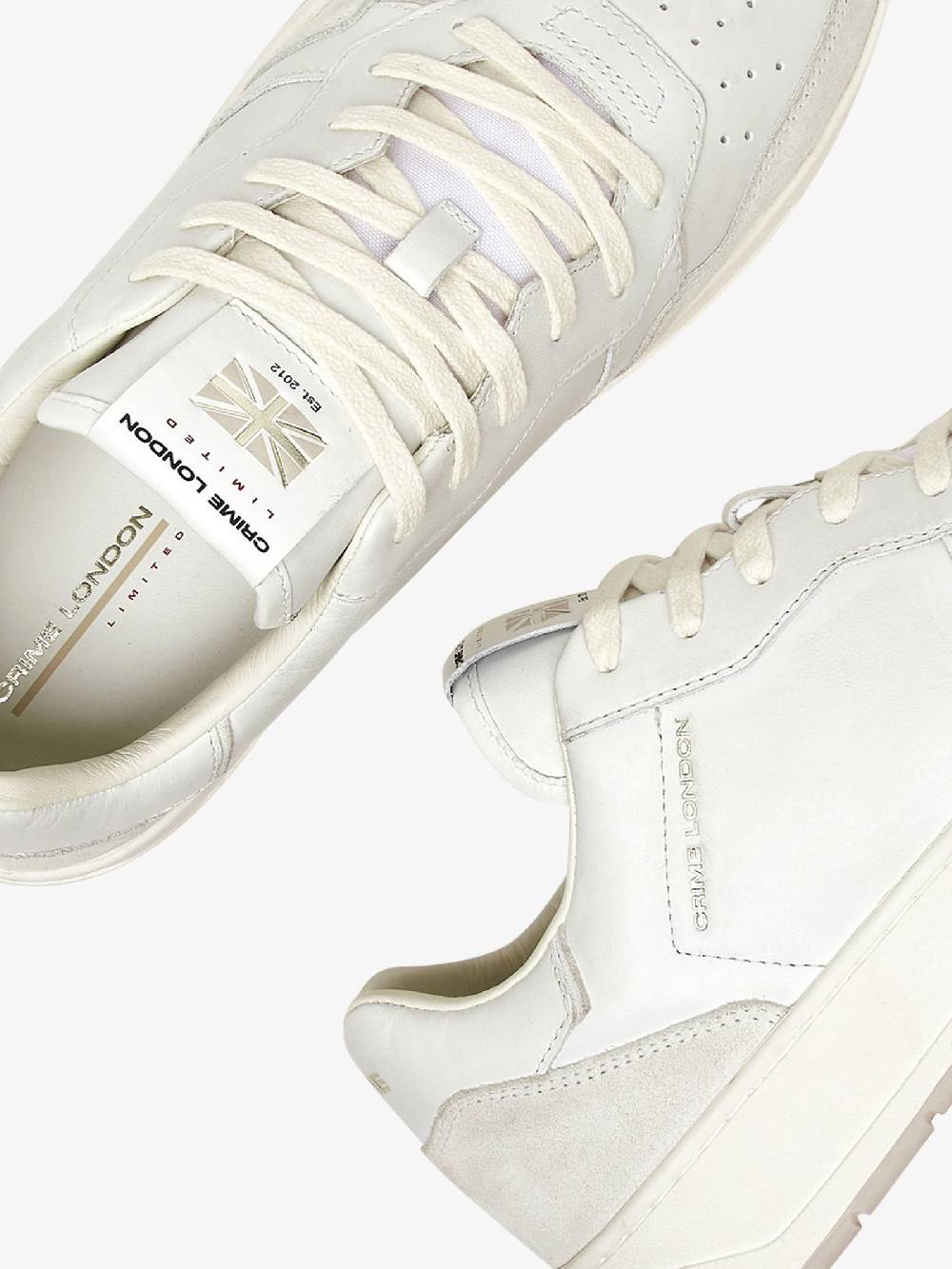 CRIME LONDON Sneakers Timeless 17200PP6 uomo in pelle bianco Soddisfazione Garantita