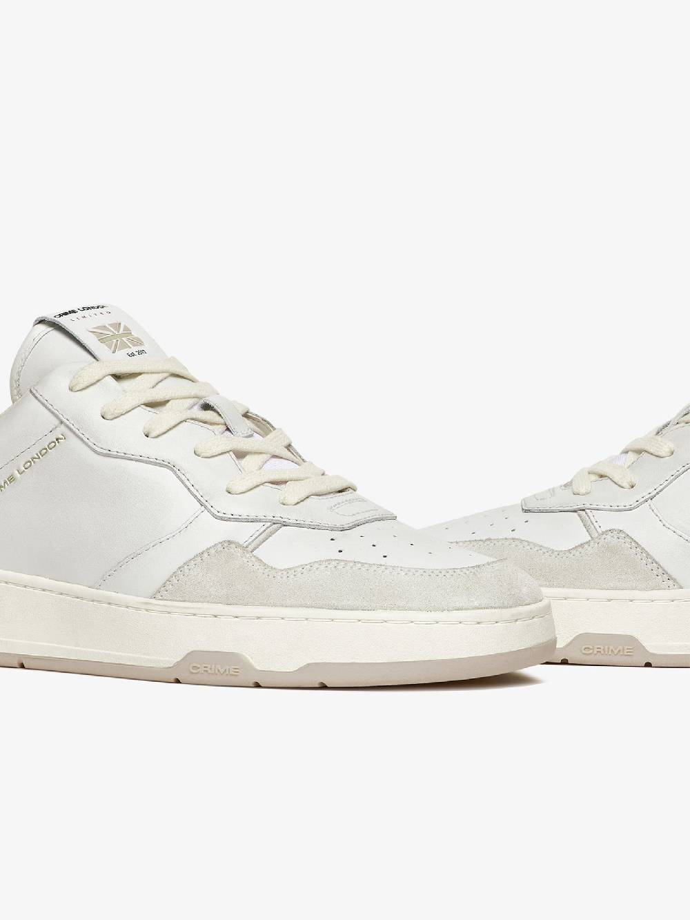 CRIME LONDON Sneakers Timeless 17200PP6 uomo in pelle bianco Soddisfazione Garantita