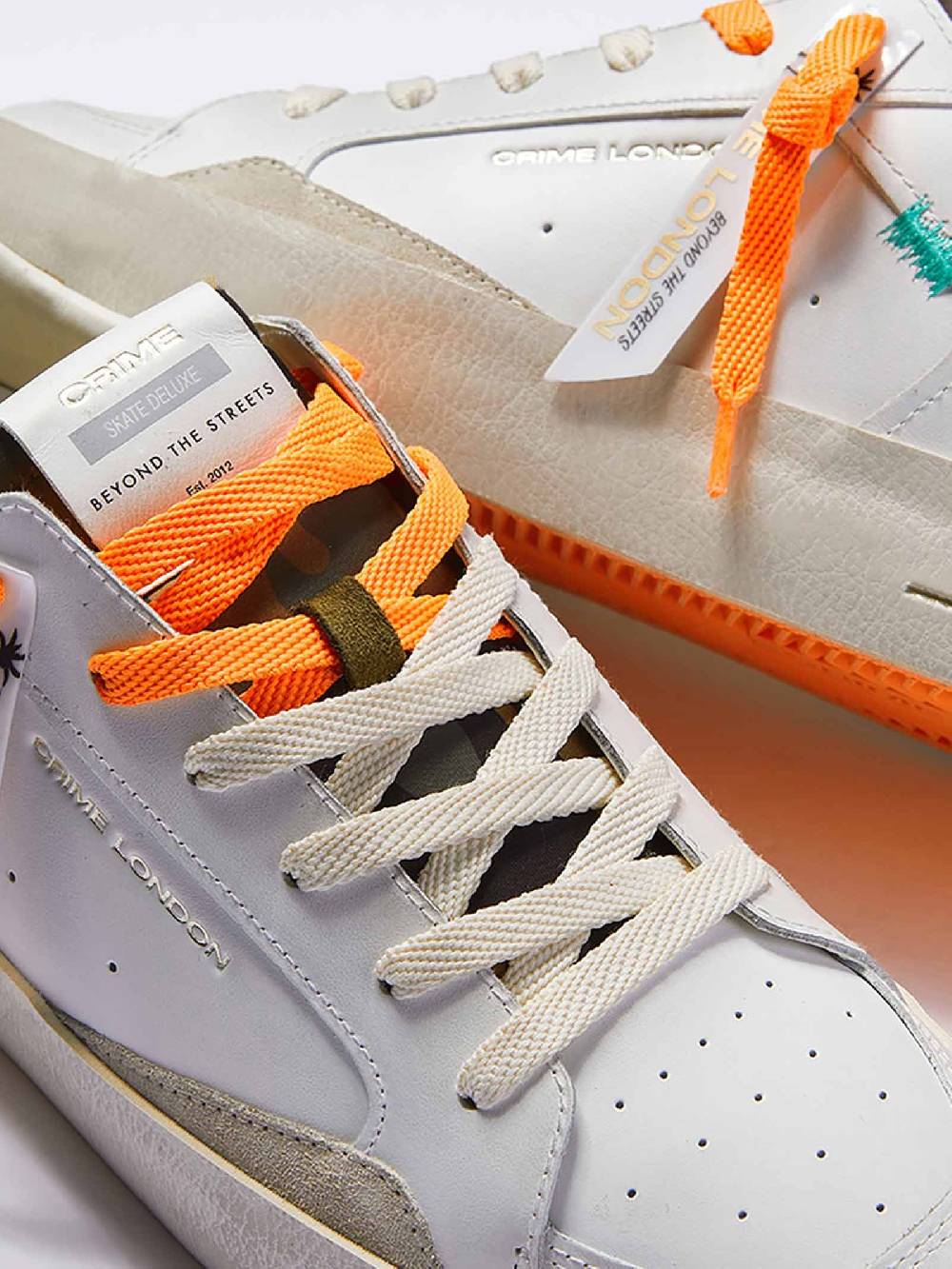 CRIME LONDON Sneakers Sk8Deluxe 17104PP6 uomo in pelle bianco Qualità Garantita