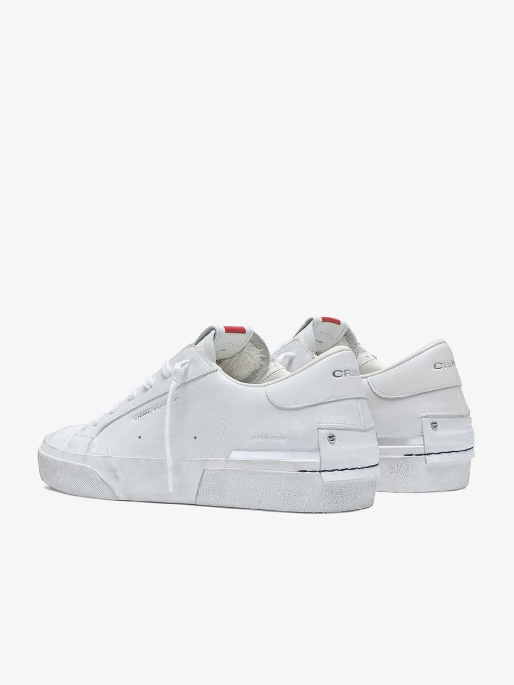 CRIME LONDON Sneakers Recut 17051PP6 uomo in pelle bianco Negozi Online