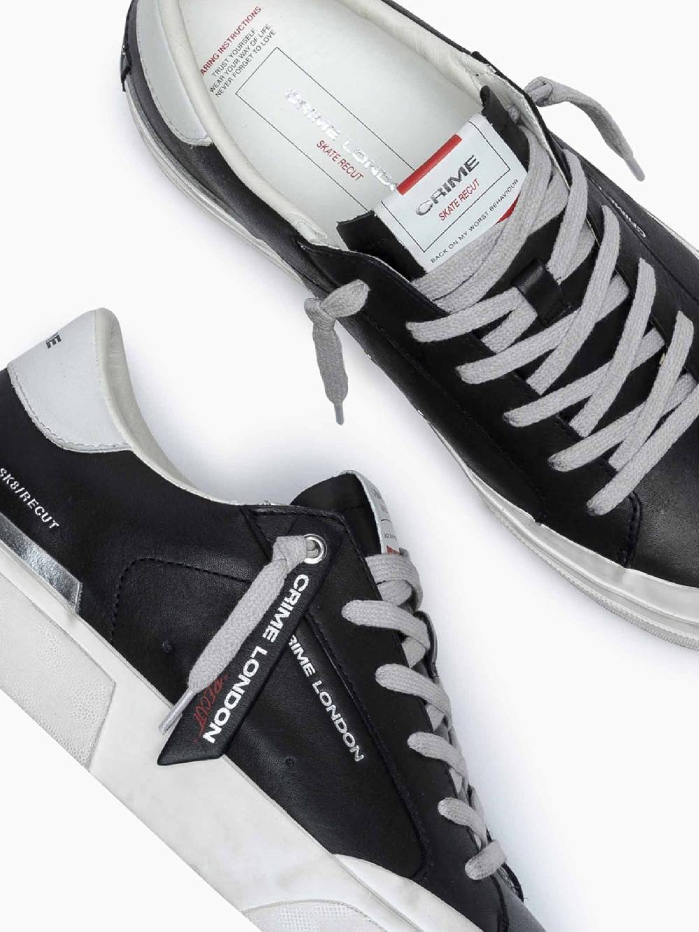 CRIME LONDON Sneakers Recut 17050PP6 uomo in pelle nero Acquista Ora