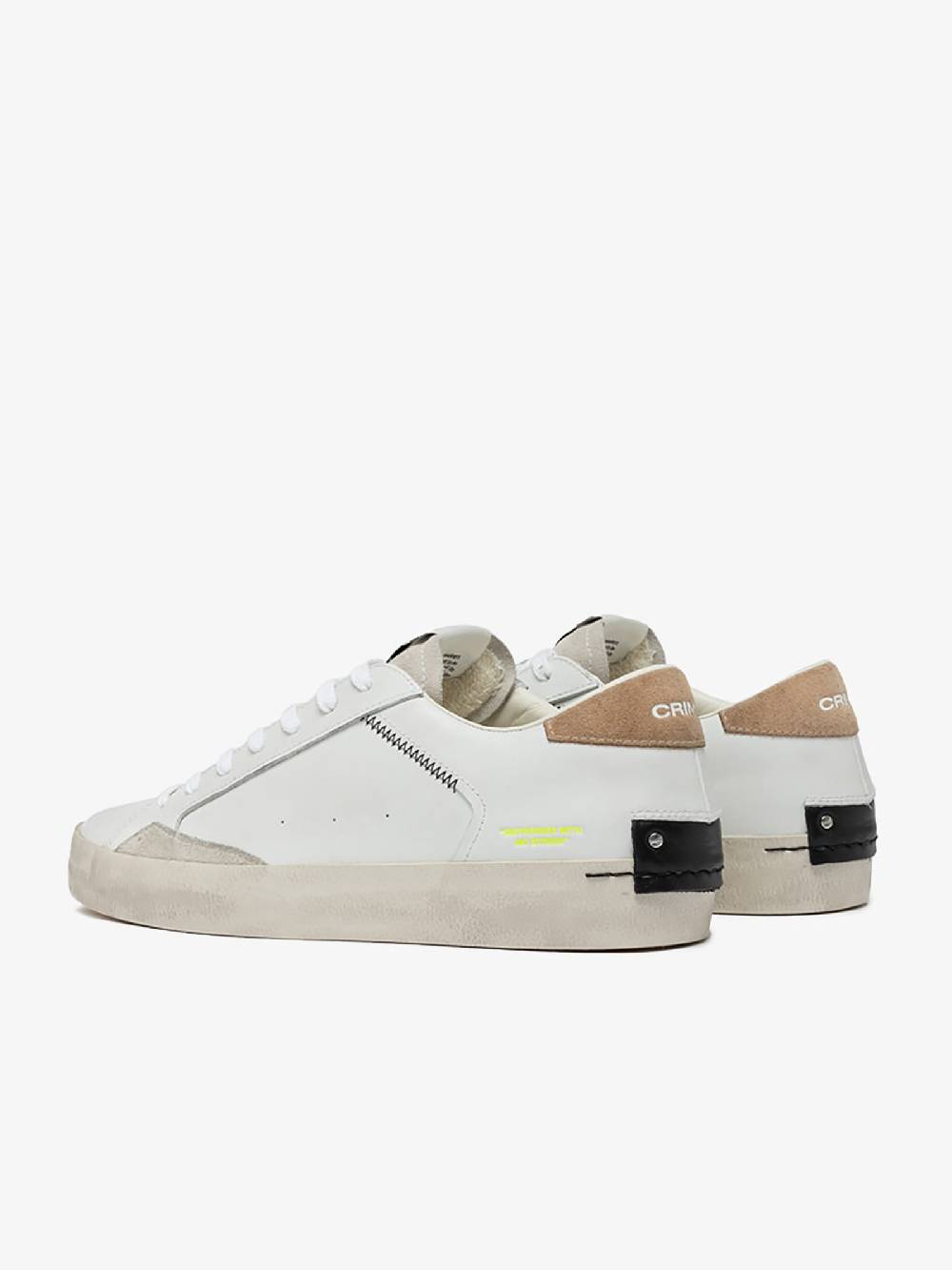 CRIME LONDON Sneakers Distressed 17001PP6 uomo in pelle bianco Promozione Limitata