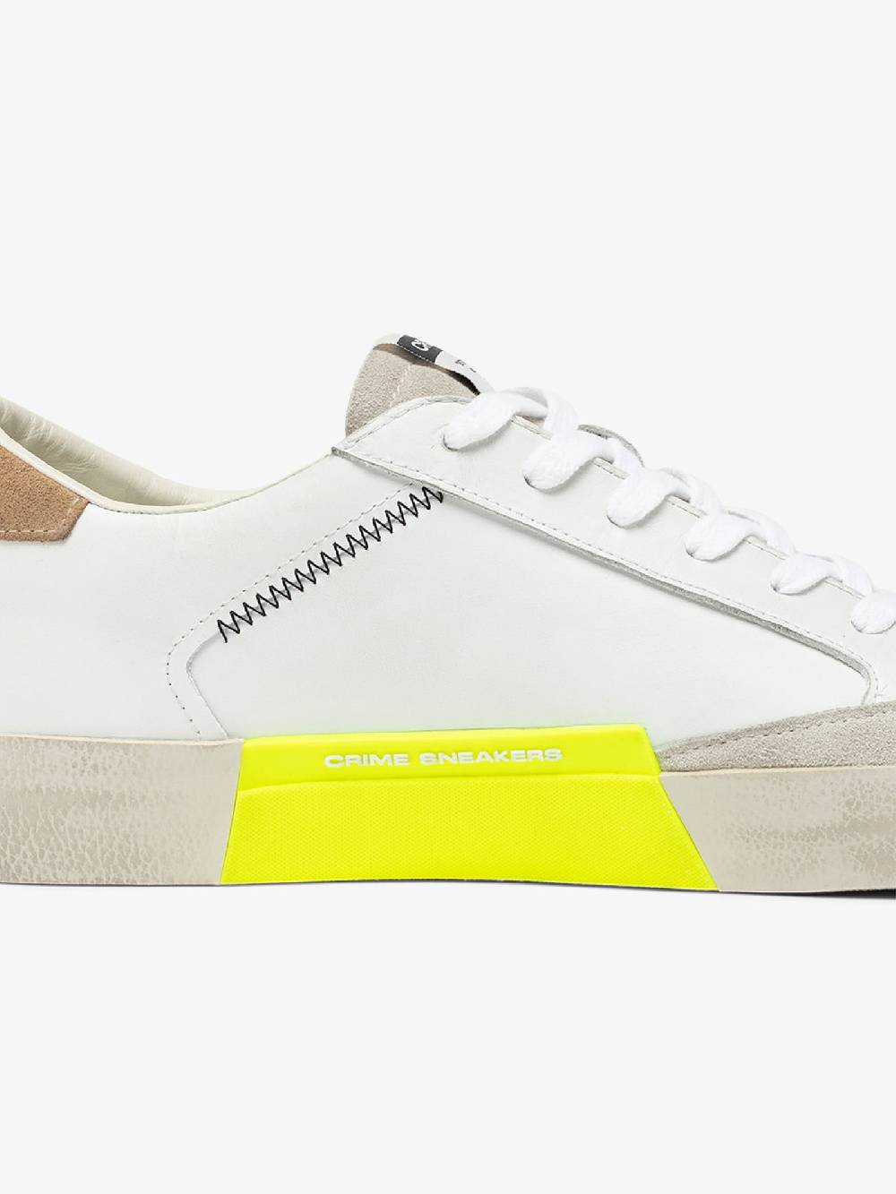 CRIME LONDON Sneakers Distressed 17001PP6 uomo in pelle bianco Promozione Limitata