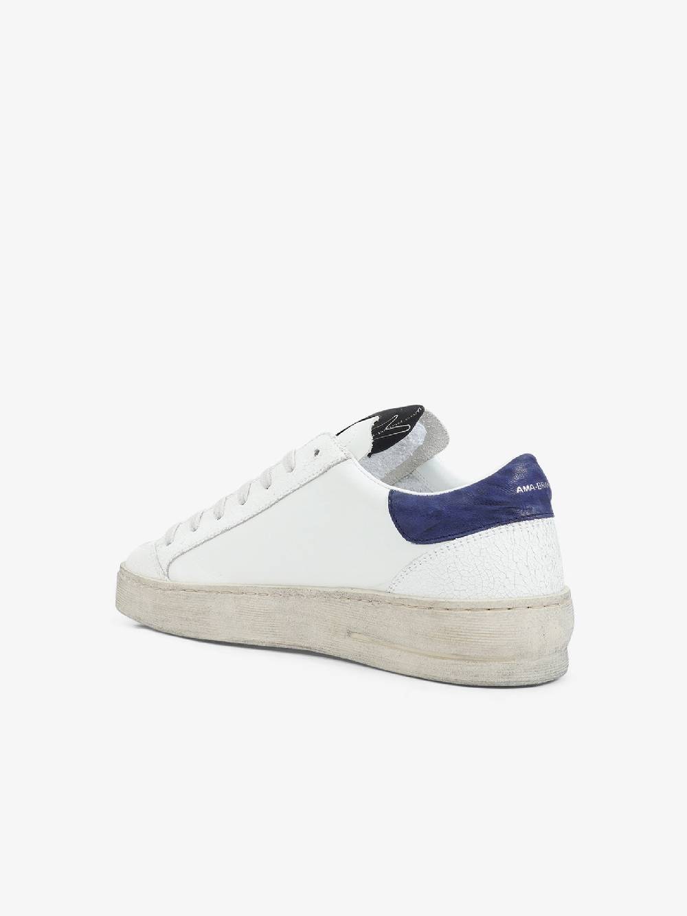 AMA BRAND Sneakers 2775 uomo in pelle bianco Prezzo Ridotto