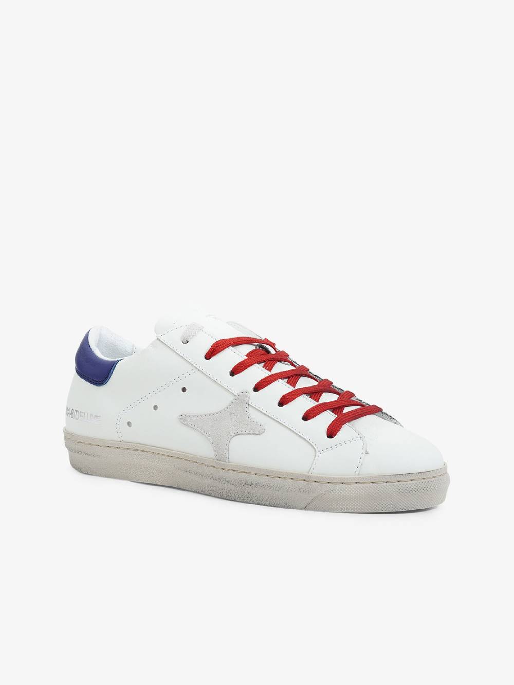 AMA BRAND Sneakers 2737 uomo in pelle bianco Sottocosto