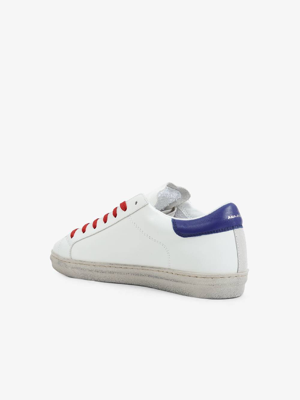 AMA BRAND Sneakers 2737 uomo in pelle bianco Sottocosto
