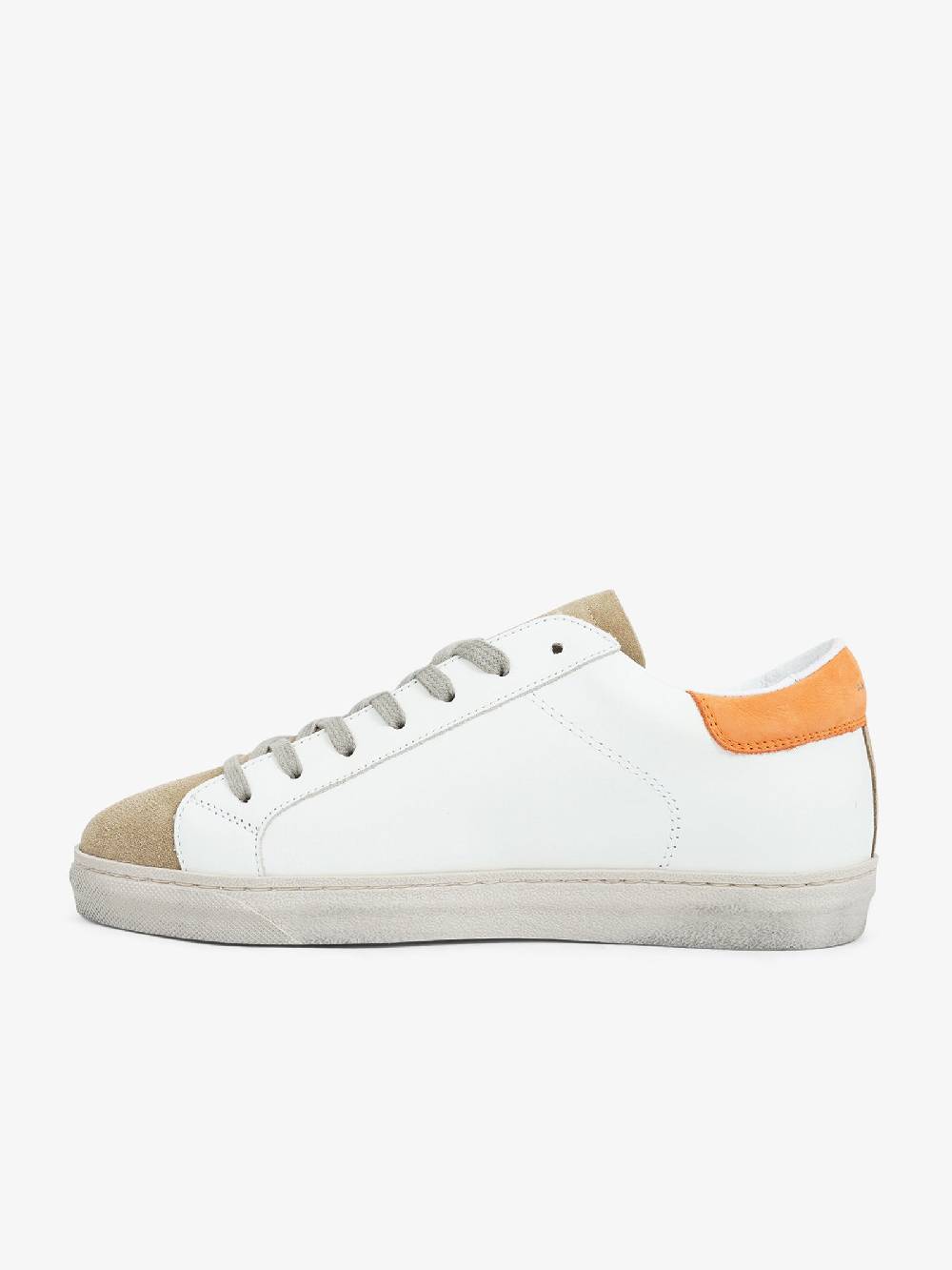 AMA BRAND Sneakers 2736 uomo in pelle bianco Convenienza