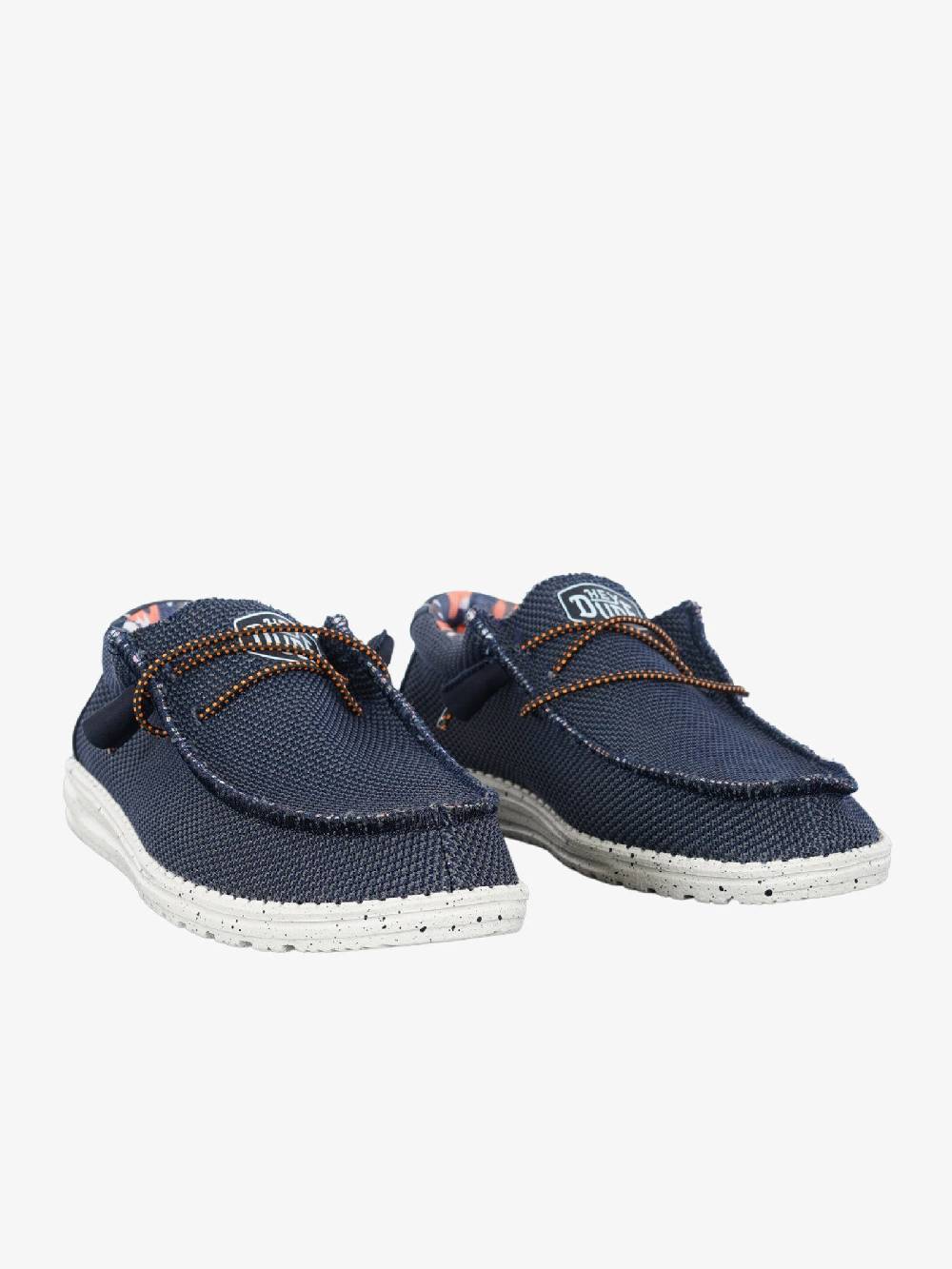 HEY DUDE Mocassini Wally Sox uomo blu In Saldo
