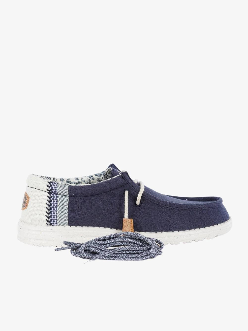 HEY DUDE Mocassini Wally Break Stitch uomo blu Moda