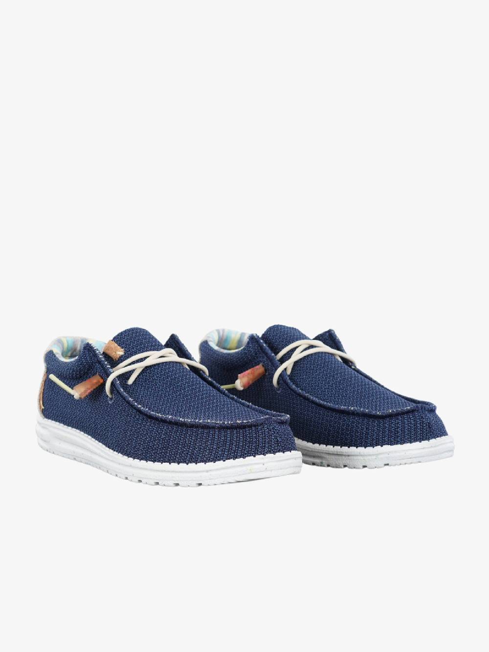 HEY DUDE Mocassini Wally Stretch uomo blu Italy