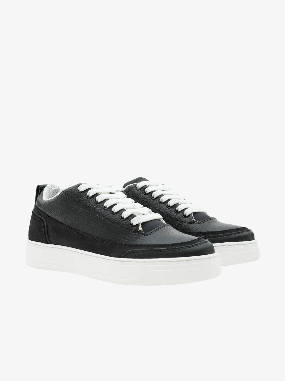 ANDREWE Sneakers MS300 uomo in pelle bottalata nera Spedizione Gratuita