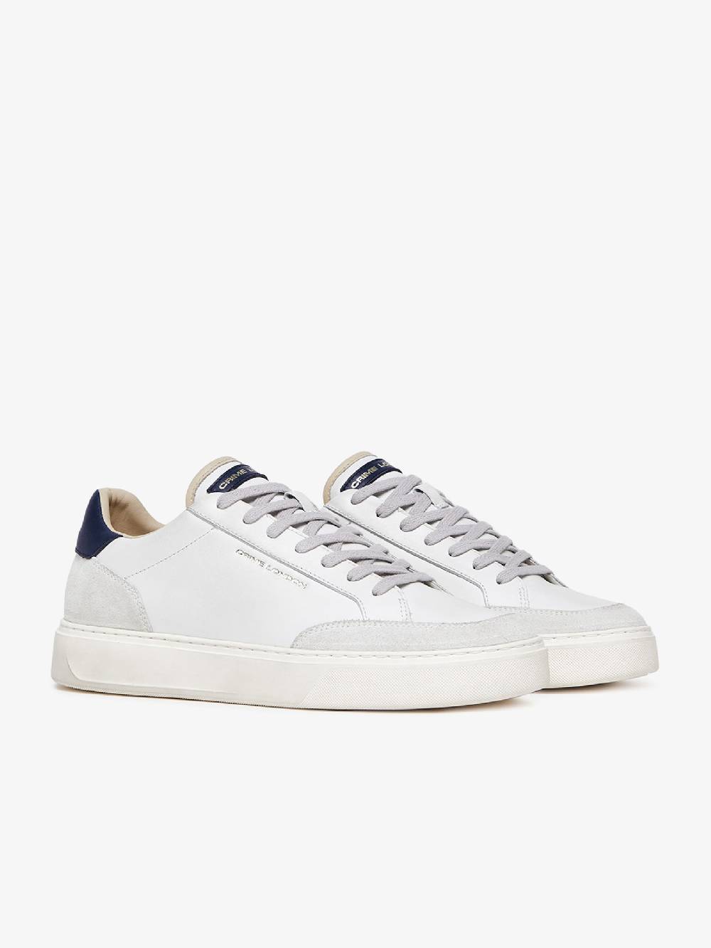 CRIME LONDON Sneakers ECLIPSE 17673PP6 uomo pelle bianco Consegna Veloce