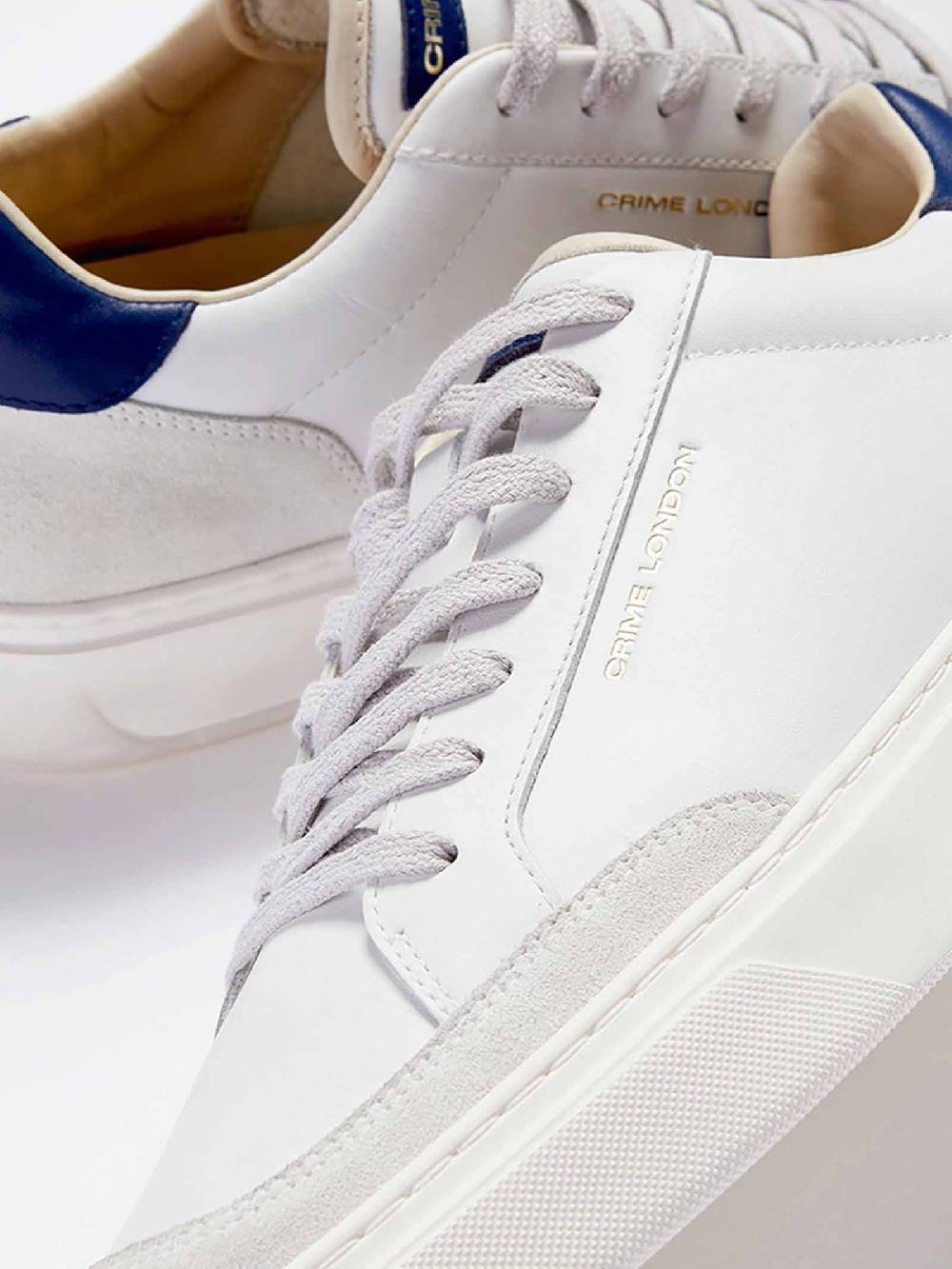 CRIME LONDON Sneakers ECLIPSE 17673PP6 uomo pelle bianco Consegna Veloce