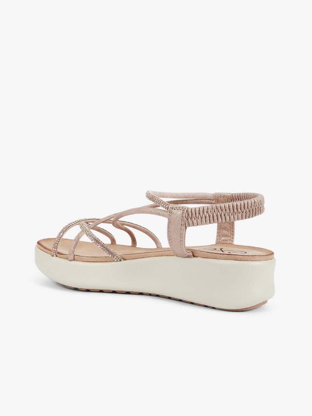 EXE' Sandali con zeppa con strass BZX33170 donna oro Offerta settimanale