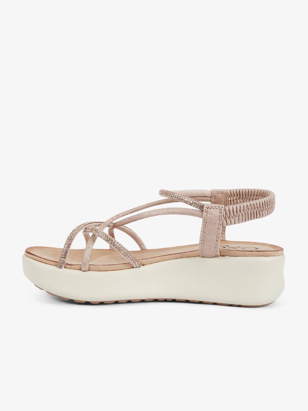 EXE' Sandali con zeppa con strass BZX33170 donna oro Offerta settimanale