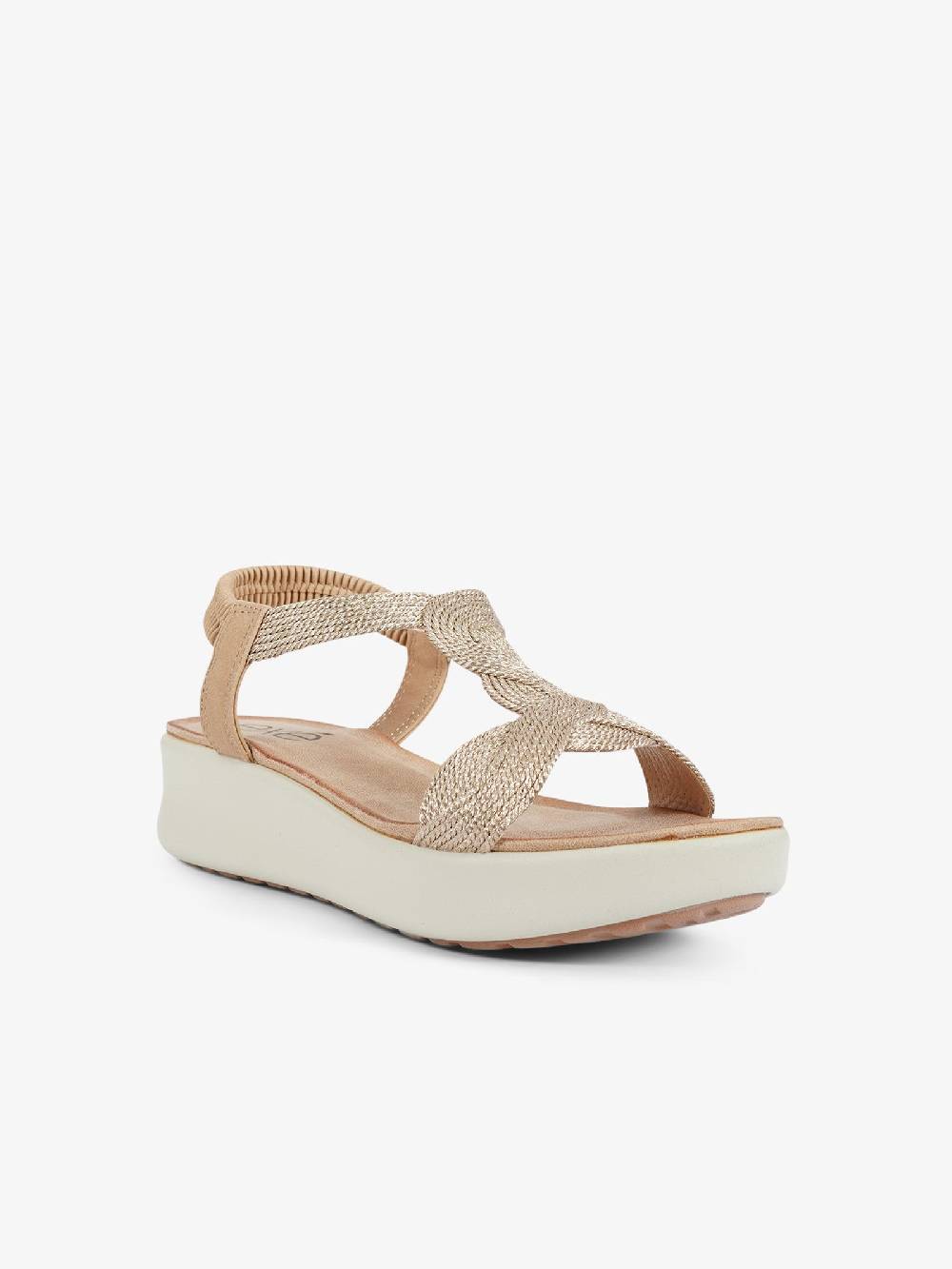 EXE' Sandali con zeppa con strass BZX23170 donna oro Online