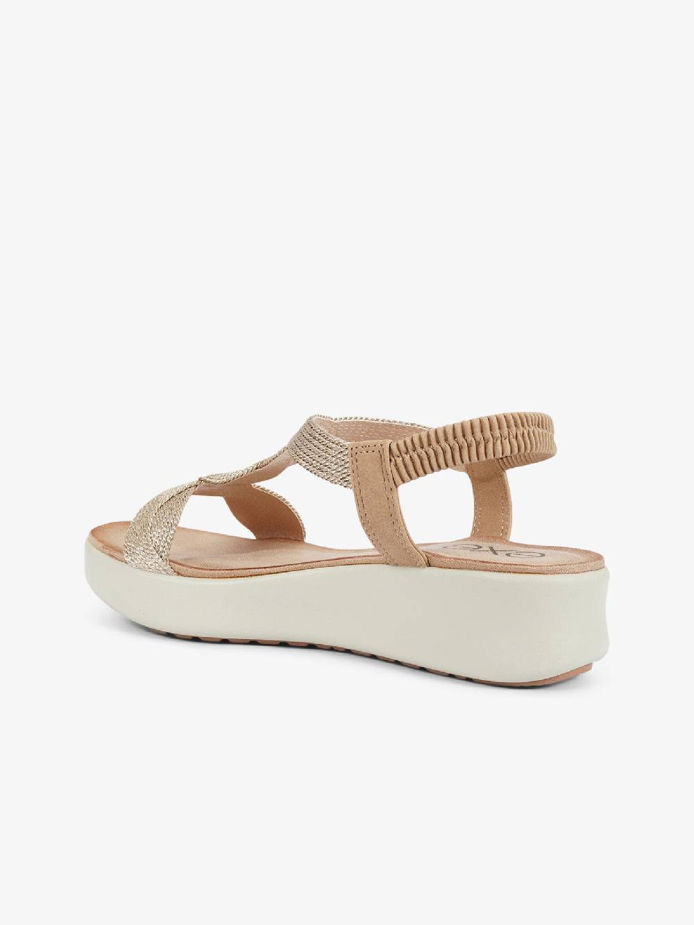 EXE' Sandali con zeppa con strass BZX23170 donna oro Online