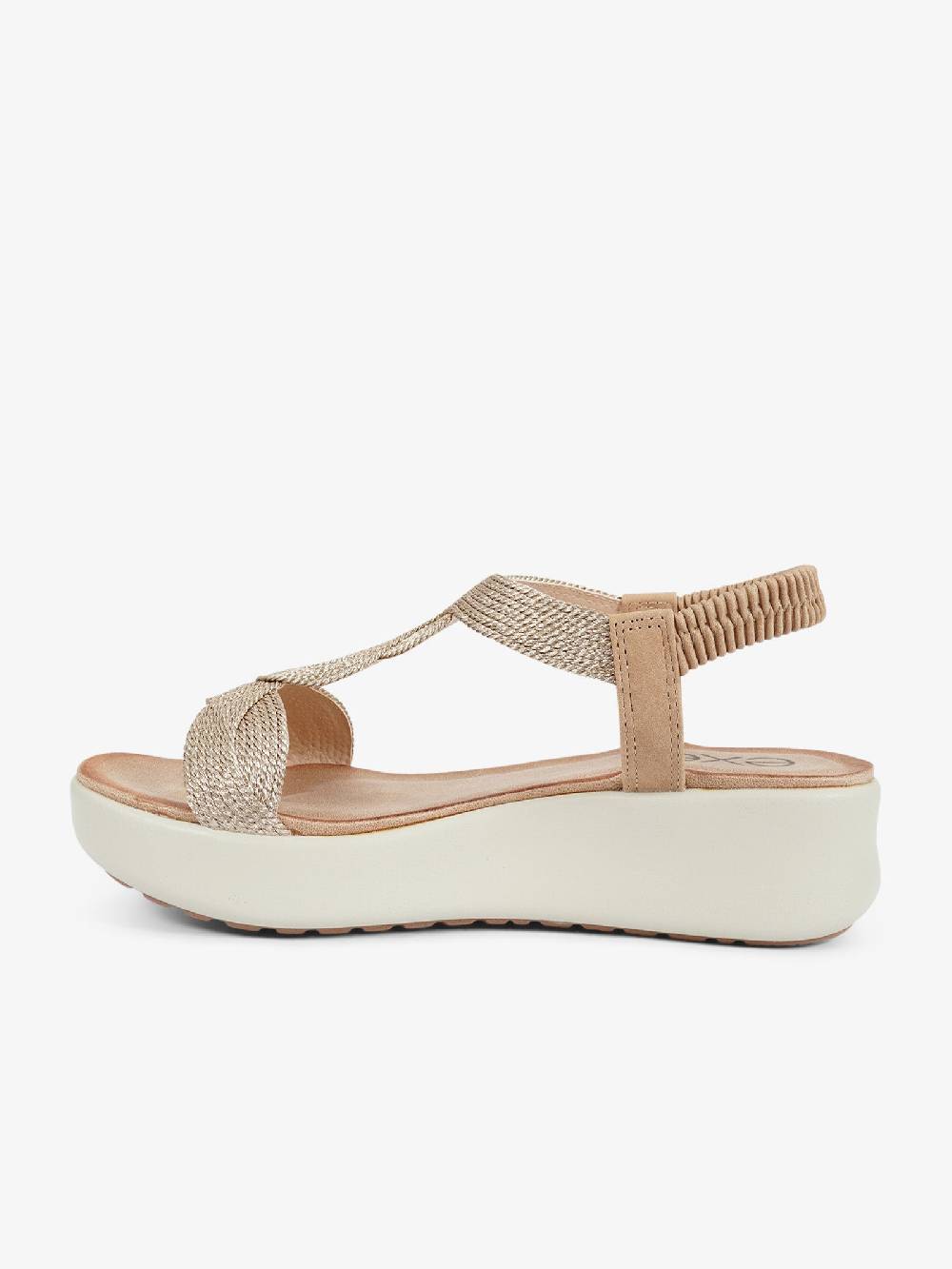 EXE' Sandali con zeppa con strass BZX23170 donna oro Online