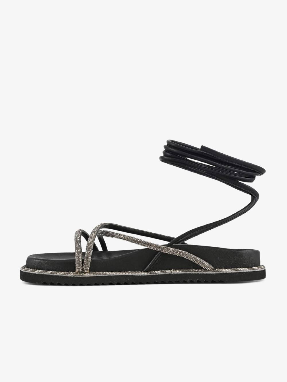 CB FUSION Sandali bassi con fussbett con fasce strass CBF.R224012 donna pelle grigio Offerte