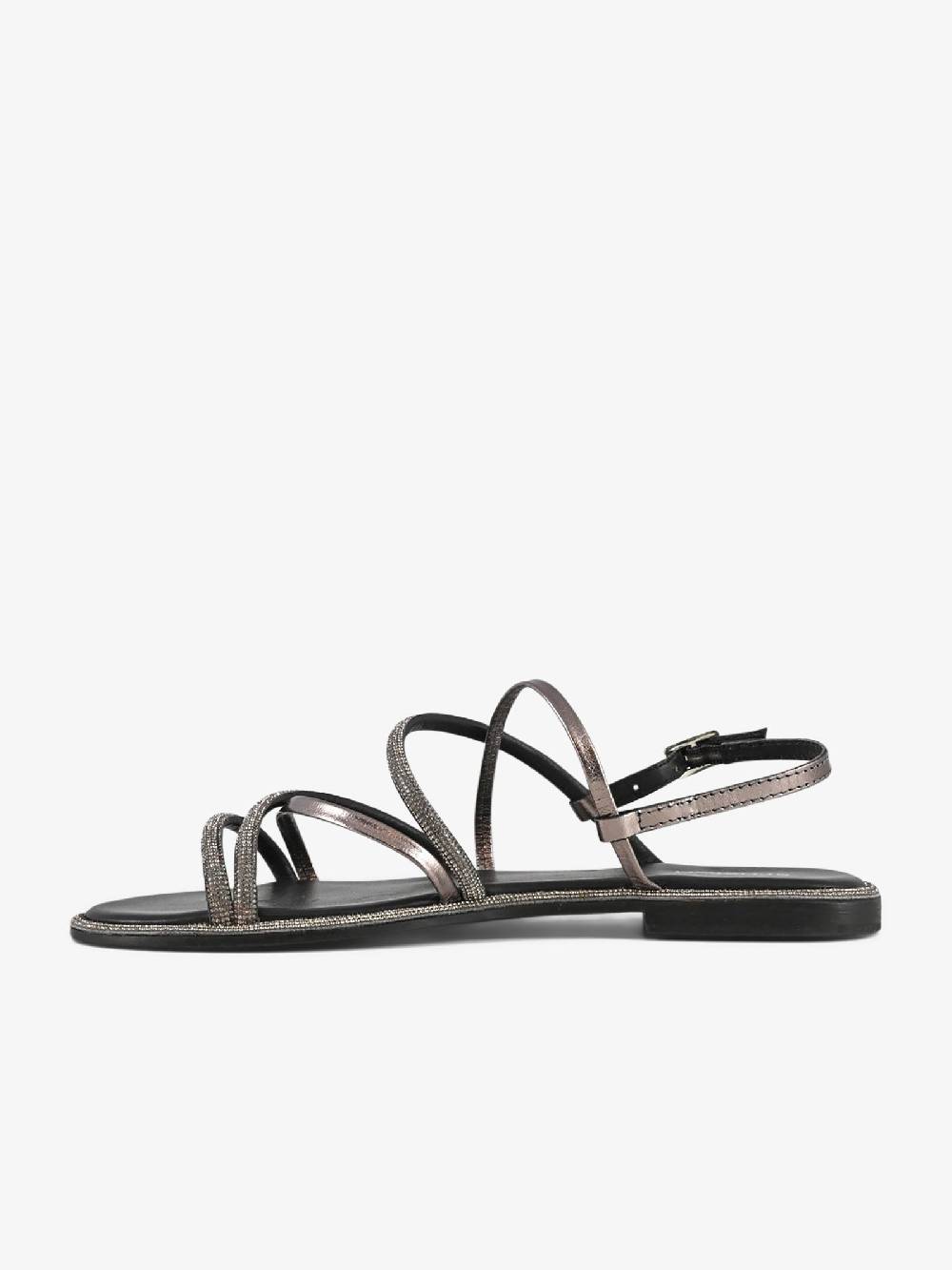 CB FUSION Sandali bassi con cinturino mix con strass CBF.R224007 donna pelle grigio Vendite Flash