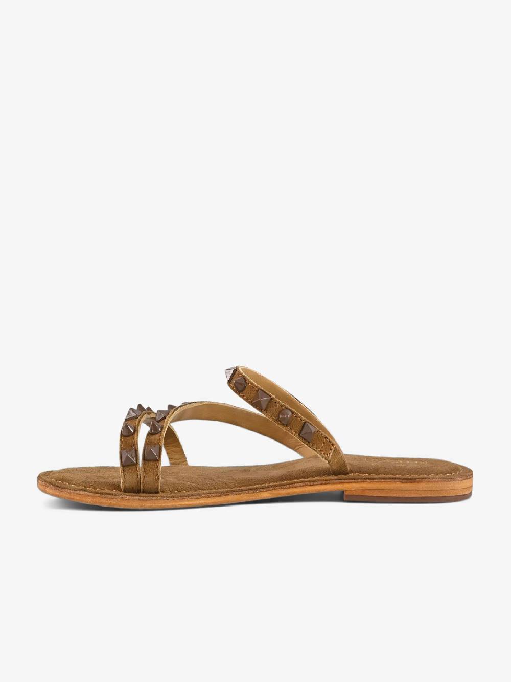 CB FUSION Sandali bassi con fascie e borchie piramidali CBF.R224004 donna pelle marrone Negozio