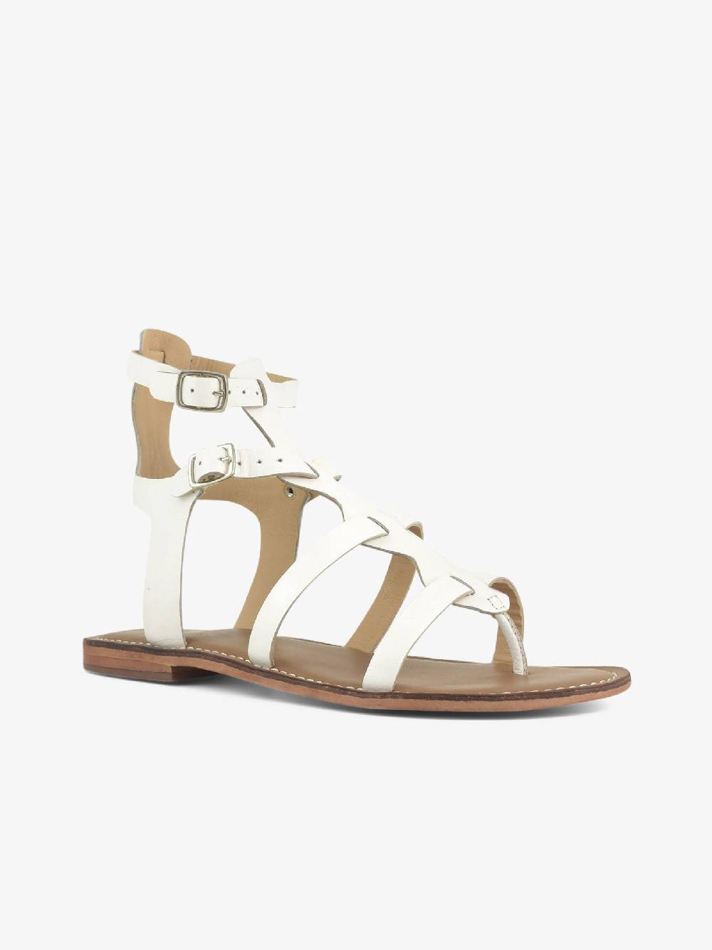 CB FUSION Sandali bassi gladiatore CBF.R221009 donna pelle bianco 2025