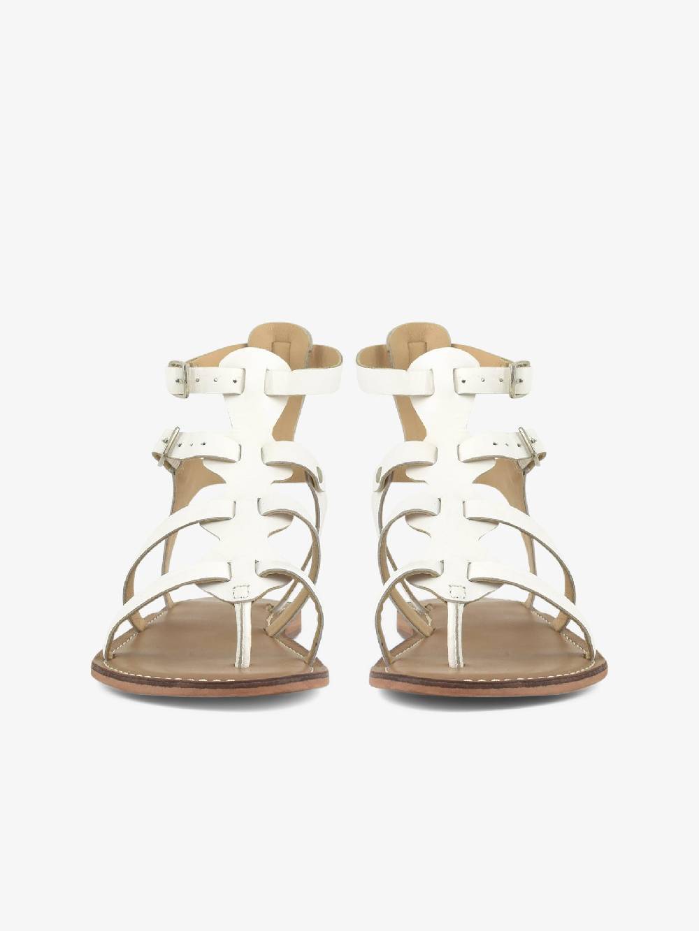 CB FUSION Sandali bassi gladiatore CBF.R221009 donna pelle bianco 2025