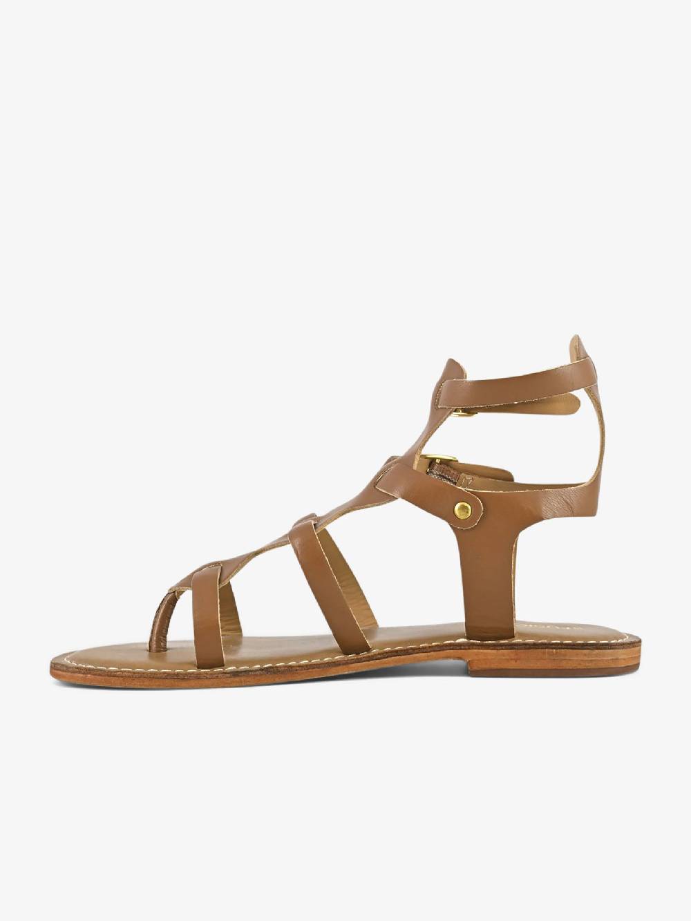 CB FUSION Sandali bassi gladiatore CBF.R221009 donna pelle marrone Italy