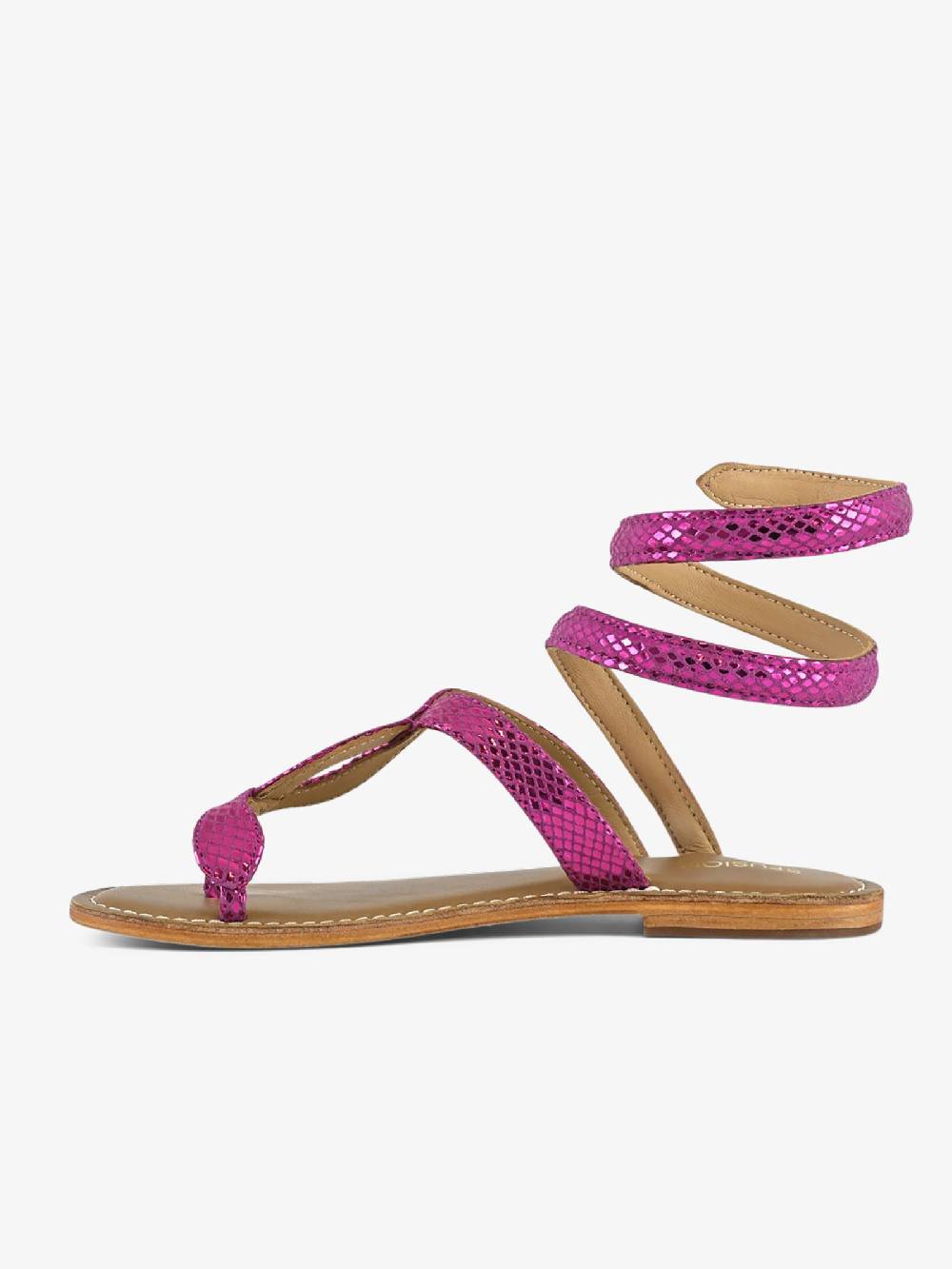 CB FUSION Sandali bassi wrap up laminato CBF.R217037 donna pelle fucsia 50% di sconto con spedizione gratuita