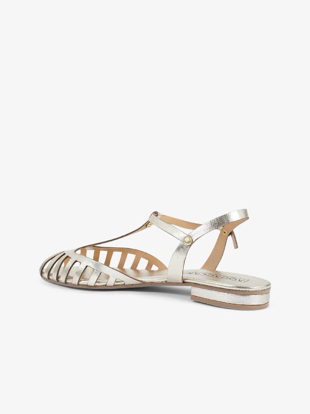 AQUACLARA Sandali bassi STROMBOLI-20 donna pelle oro Nuovo