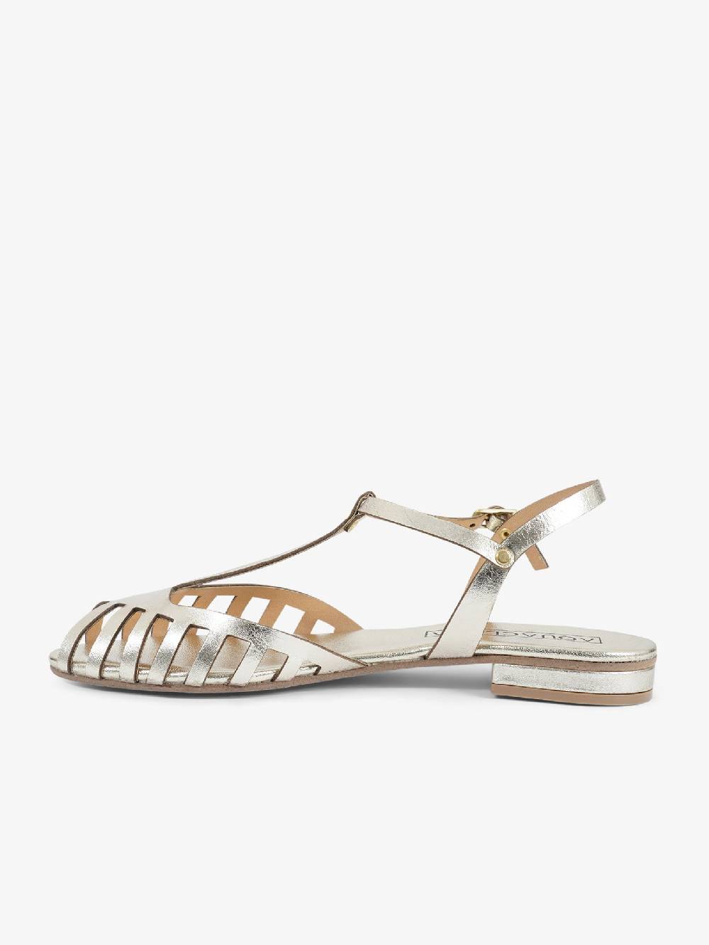 AQUACLARA Sandali bassi STROMBOLI-20 donna pelle oro Nuovo