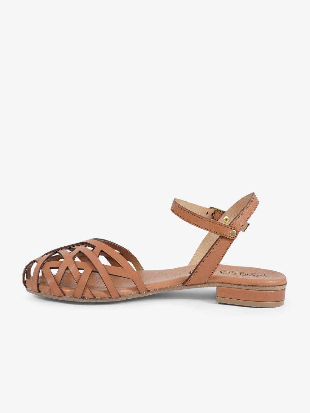 AQUACLARA Sandali bassi ITACA-20 donna pelle marrone Soddisfazione Garantita