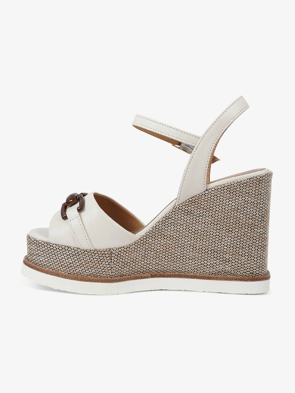 SORELLI Sandali con zeppa Vale 2165/VALE/XLG donna pelle panna Offerte