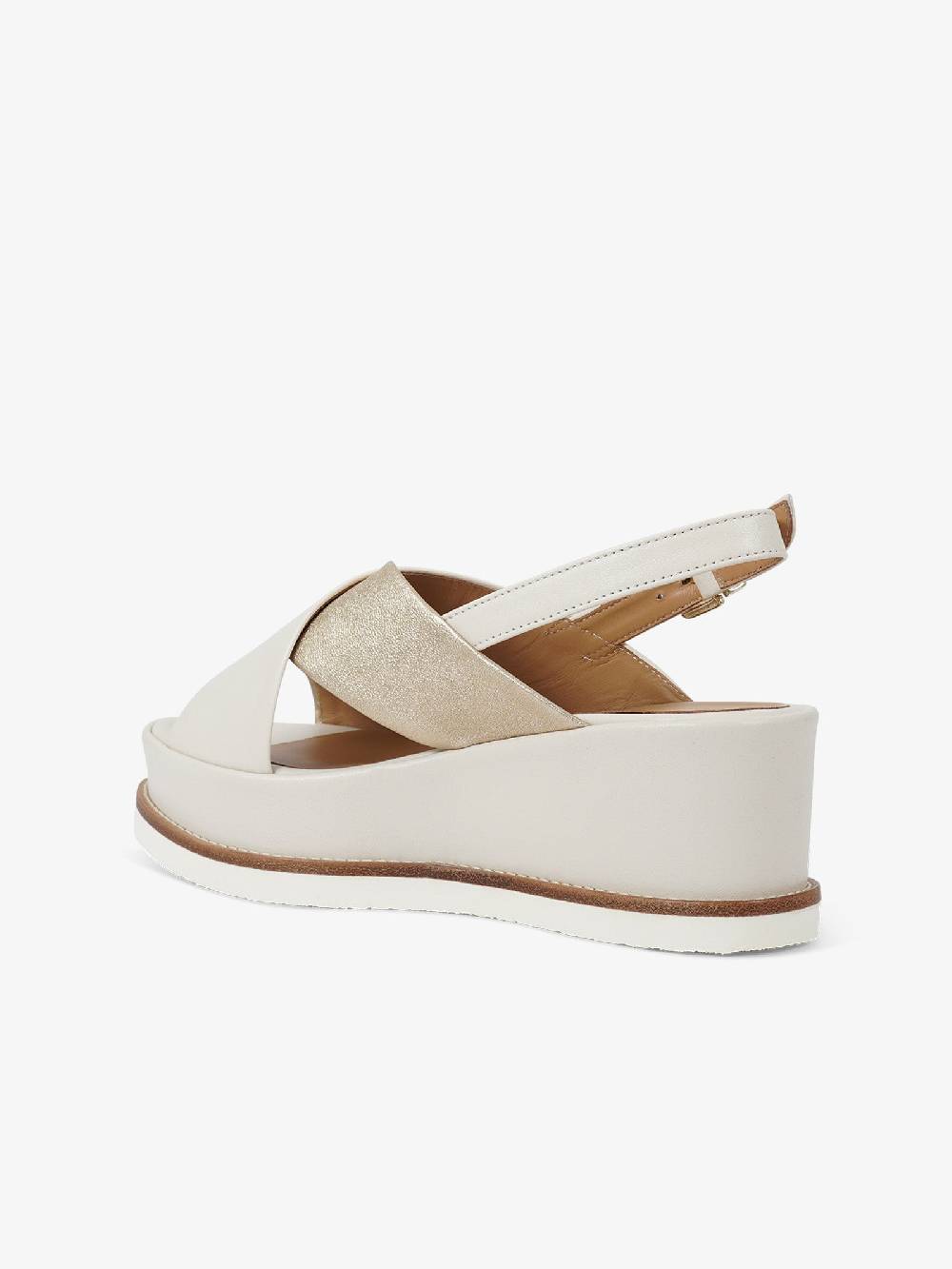 SORELLI Sandali con zeppa Jil 2153/JIL/XLG donna pelle panna Hotsell
