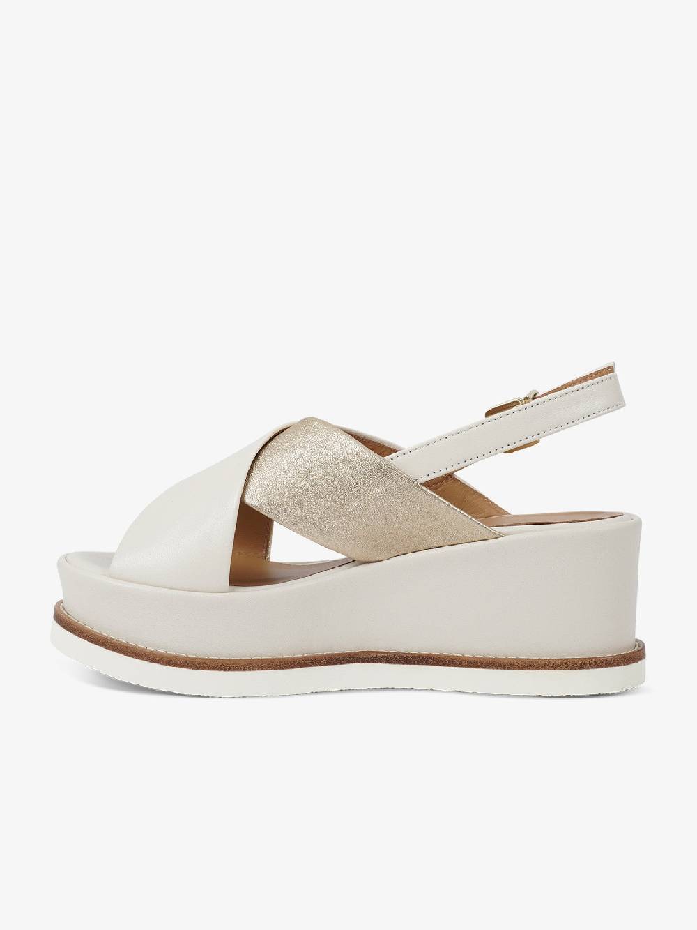 SORELLI Sandali con zeppa Jil 2153/JIL/XLG donna pelle panna Hotsell