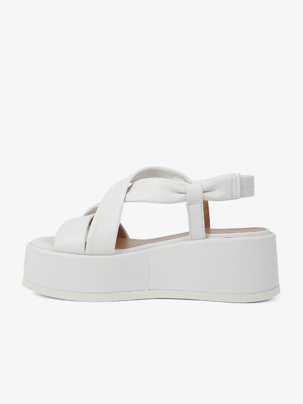 SORELLI Sandali con zeppa Kira 1946/KIRA/MS donna pelle bianco Saldi Di Fabbrica