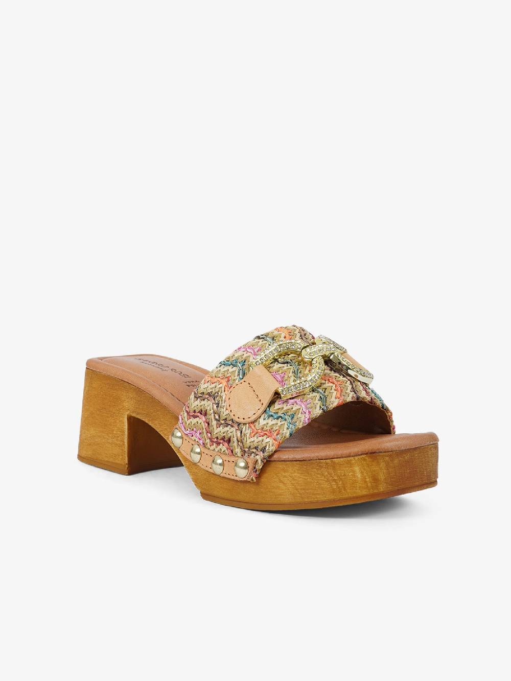 SANDRO ROSI Sandali con plateau 8921 8921 donna rafia multicolor I Più Venduti