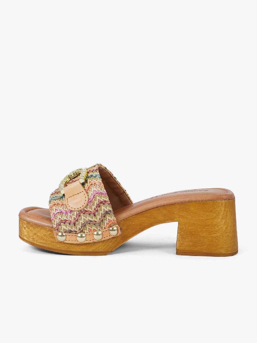 SANDRO ROSI Sandali con plateau 8921 8921 donna rafia multicolor I Più Venduti