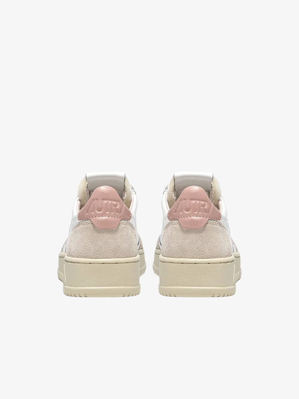 AUTRY Sneakers AULW donna in pelle bianco/rosa Italy