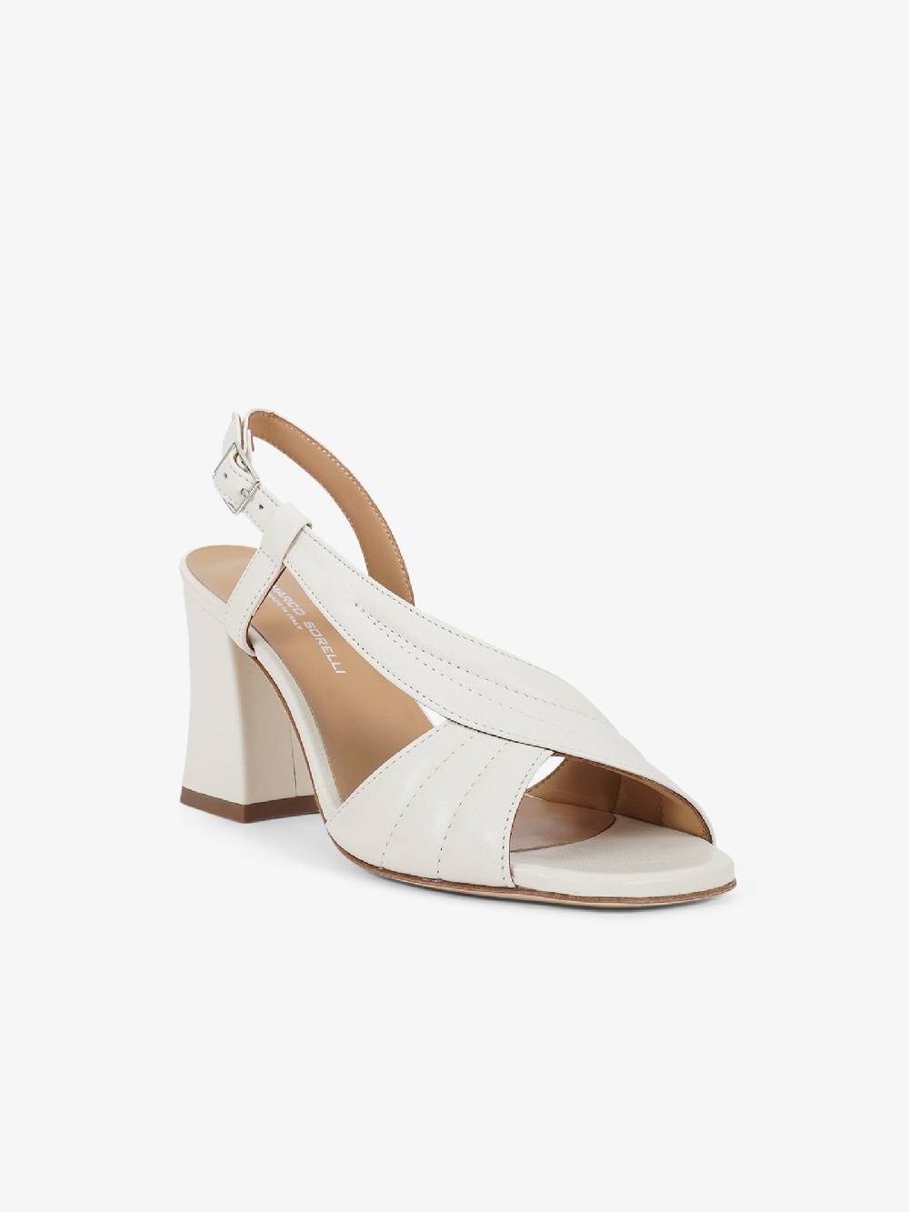 SORELLI Sandali con tacco 2169/ALBA donna pelle panna Fino Al -60%