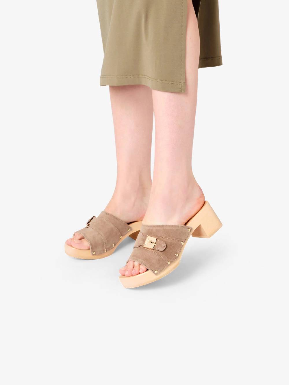 SCHOLL Sandali con plateau Pescura Sarah SL.F299811002 donna camoscio beige Prezzo Ridotto