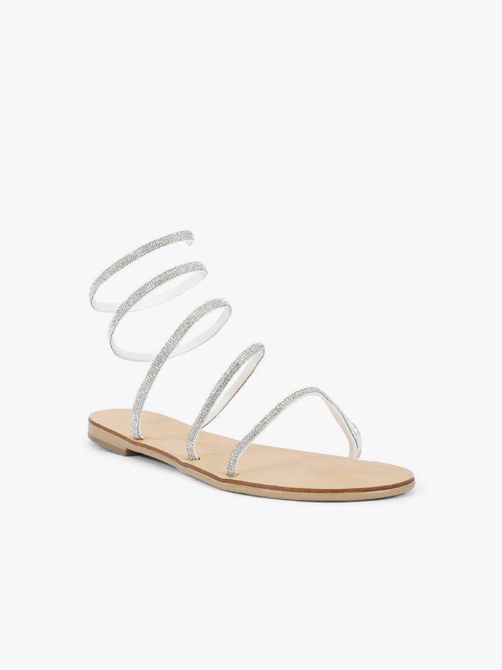NICOLAS LAINAS Sandali bassi Crystal 64-CE donna argento Outlet