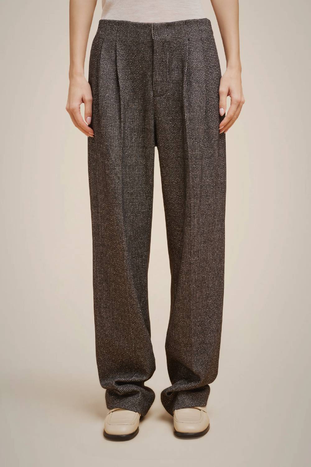 Liviana Conti PANTALONE PIEGHE PANNO CASHMERE W4FF4WL39SAL-3.38 Outlet