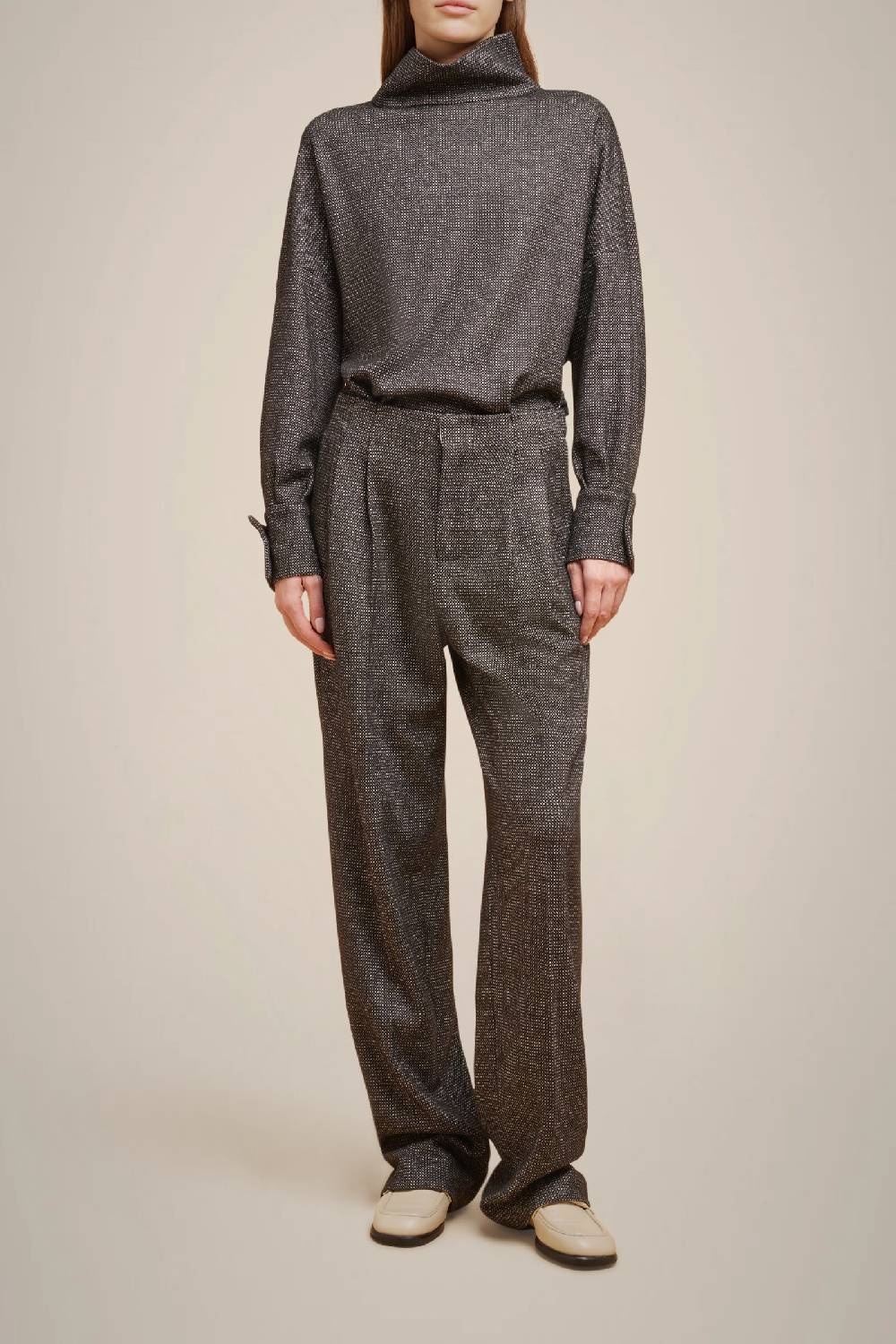 Liviana Conti PANTALONE PIEGHE PANNO CASHMERE W4FF4WL39SAL-3.38 Outlet