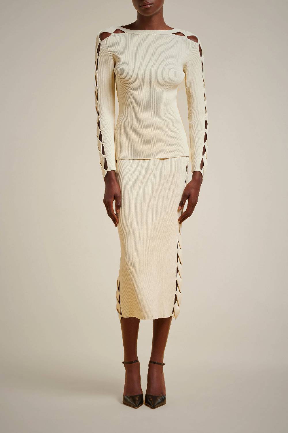 Liviana Conti GONNA BANDE LATERALI INTRECCIATE S4FF4SA35A11-2.XS Enormi risparmi