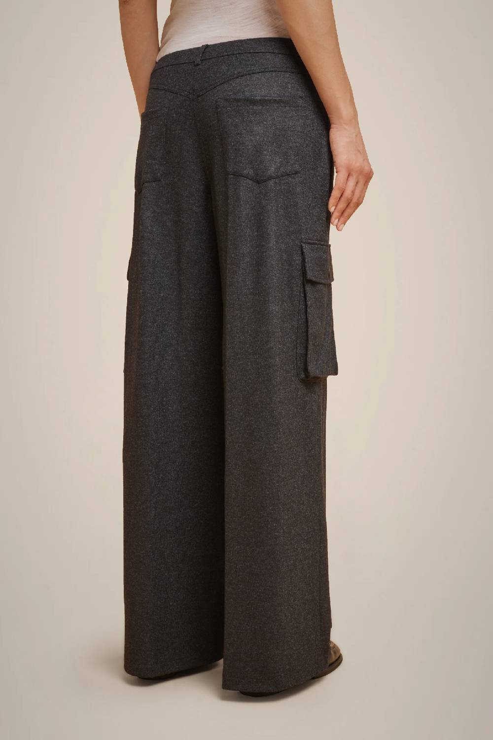Liviana Conti PANTALONE CARGO IN PANNO CASHMERE W4FF4WN36Y49-0.38 Smaltimento dello stoccaggio